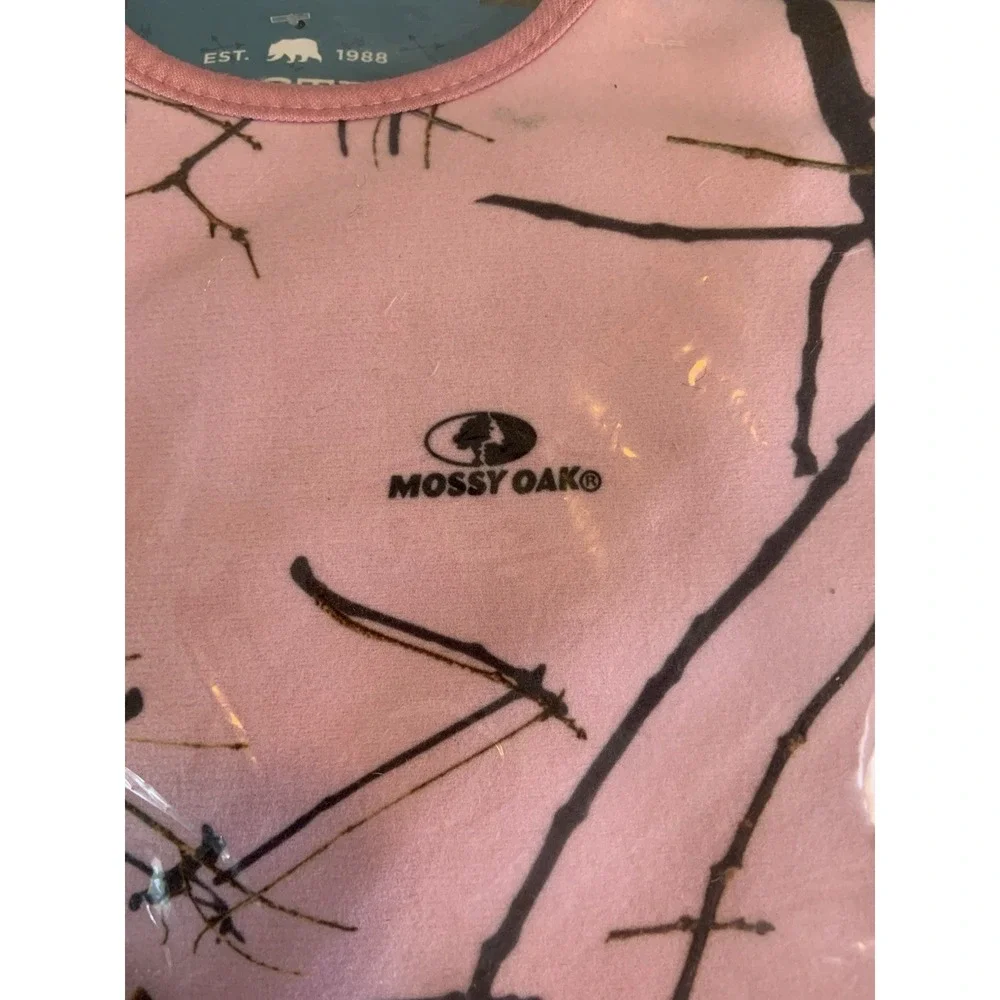 Carstens Mossy‎ Oak Kids Pink Camo Super Soft Baby Bibs 2-Pack NWT Hunters